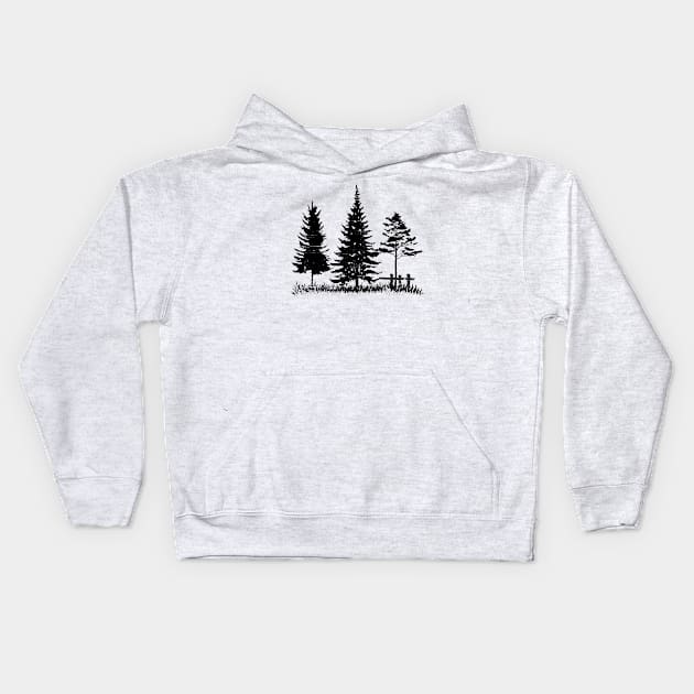 Retro Distressed Pine Tree/ Pine Tree Lovers/ Forest Hoodies/ Mountains Sweater/ Mountains/ Hiking Vintage Gift/ Nature Lover/ Outdoors Tee/ Adventure Kids Hoodie by UranusArts